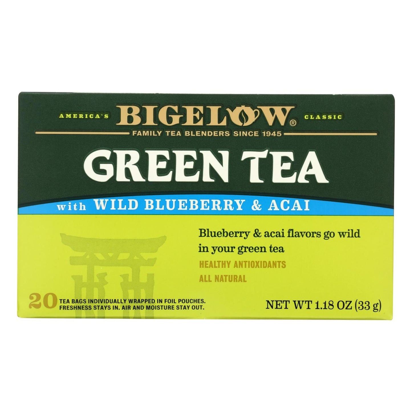 Bigelow Tea Green Tea With Blueberry - Case Of 6 - 20 Bag image 1