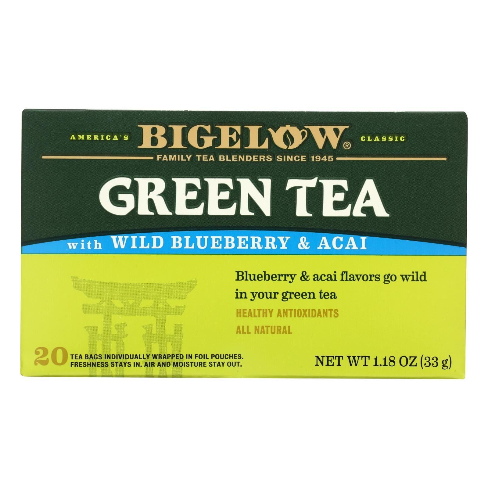 Bigelow Tea Green Tea With Blueberry - Case Of 6 - 20 Bag image 1