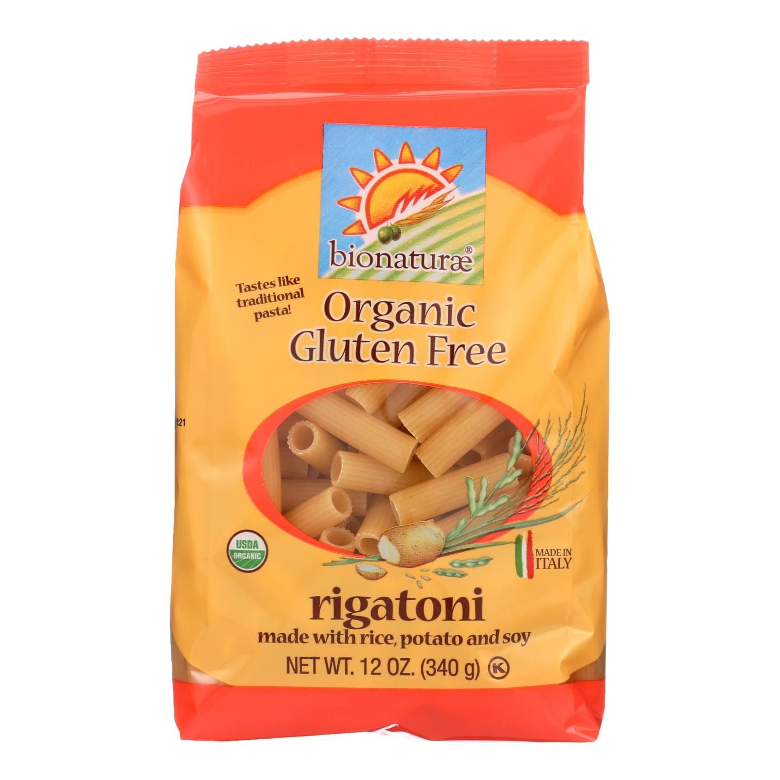 Bionaturae - Pasta Og1 Rigatoni G/f - Cs Of 12-12 Oz image 1