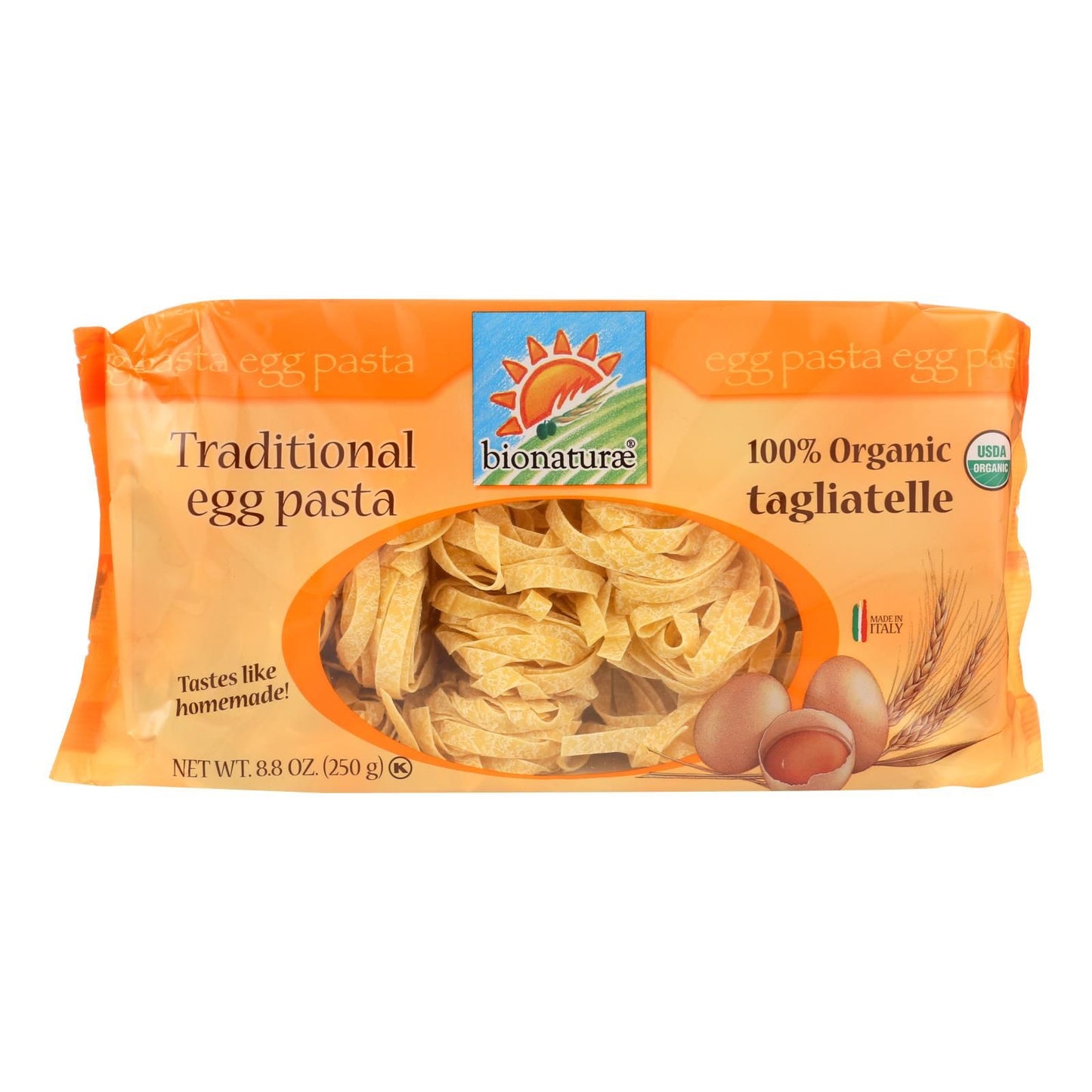 Bionaturae Egg Pasta - Durum Semolina - Case Of 12 - 8.8 Oz. image 1