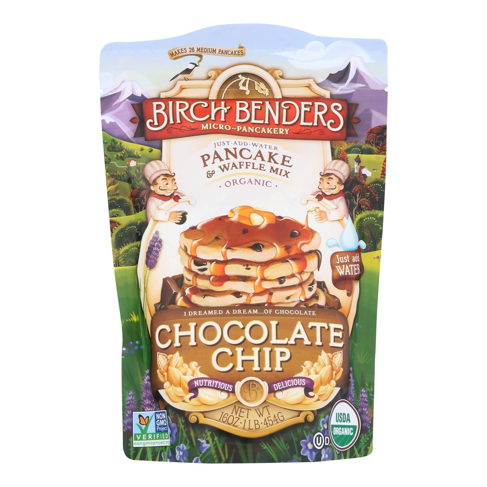 Birch Benders Pancake And Waffle Mix - Chocolate Chip - Case Of 6 - 16 Oz. image 1