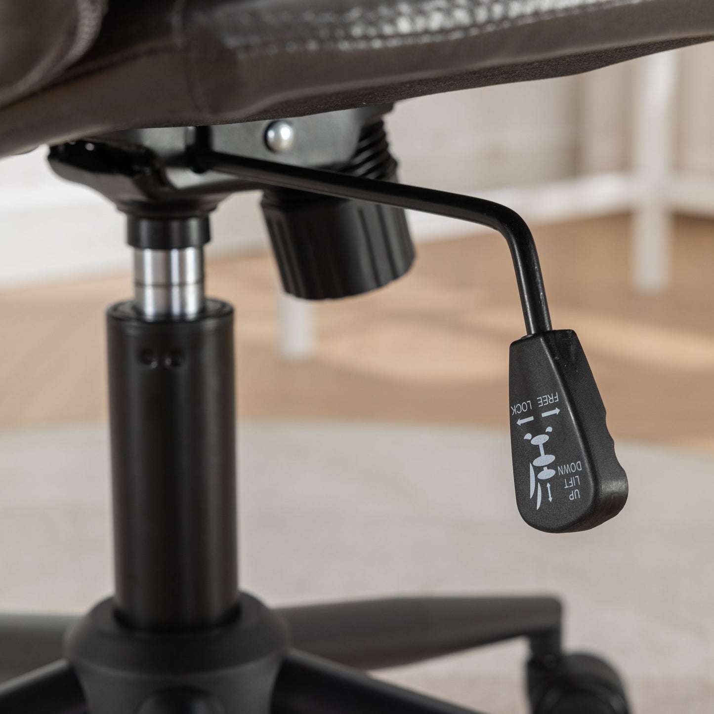 Bizerte Adjustable Swivel Criss-Cross Chair, Wide Seat/ Office Chair /Vanity Chair, Gray image 10