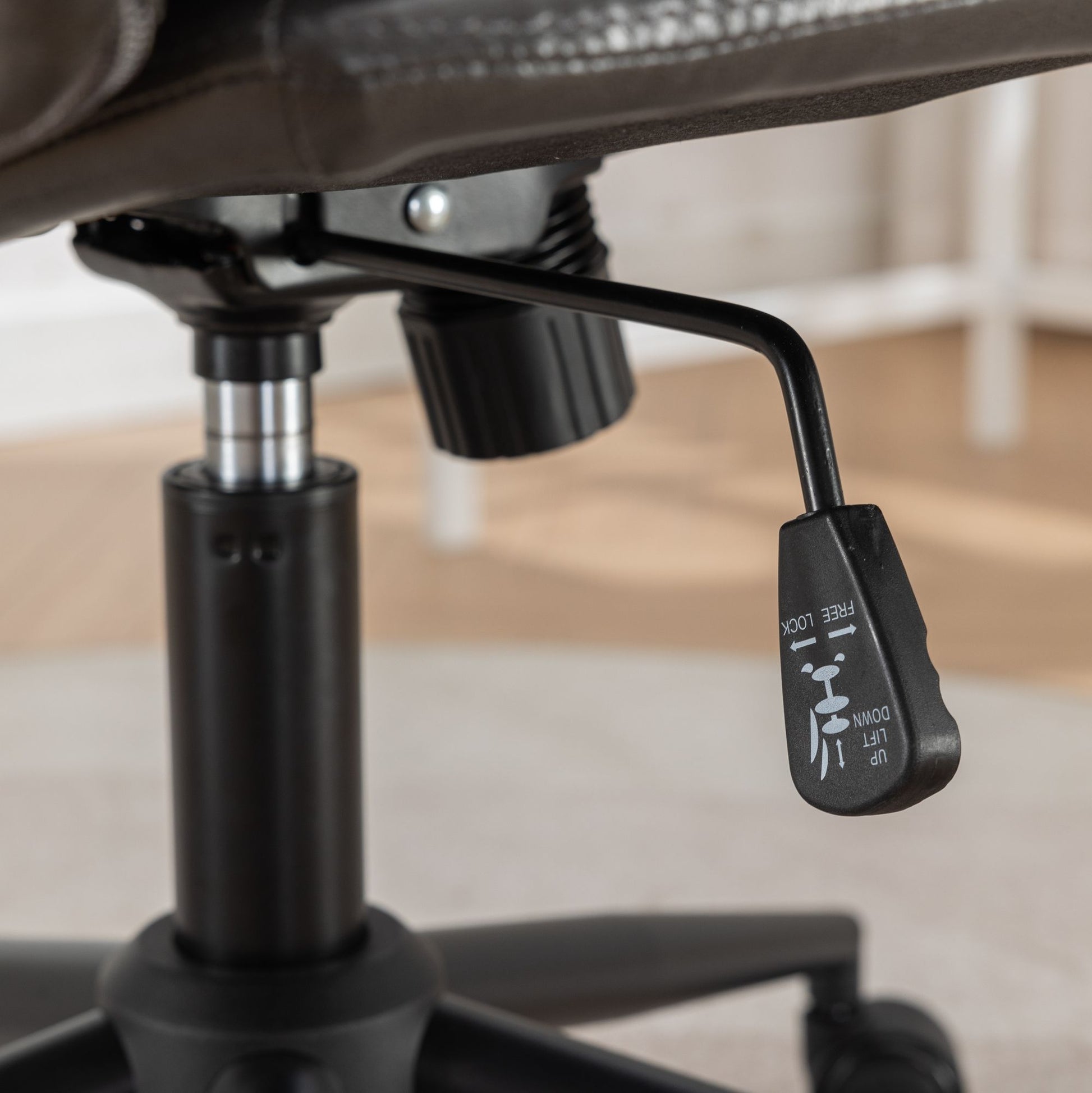 Bizerte Adjustable Swivel Criss-Cross Chair, Wide Seat/ Office Chair /Vanity Chair, Gray image 10