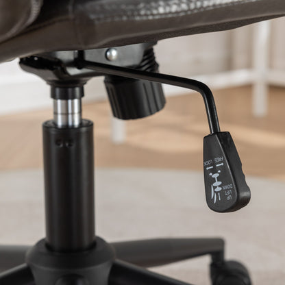 Bizerte Adjustable Swivel Criss-Cross Chair, Wide Seat/ Office Chair /Vanity Chair, Gray image 10