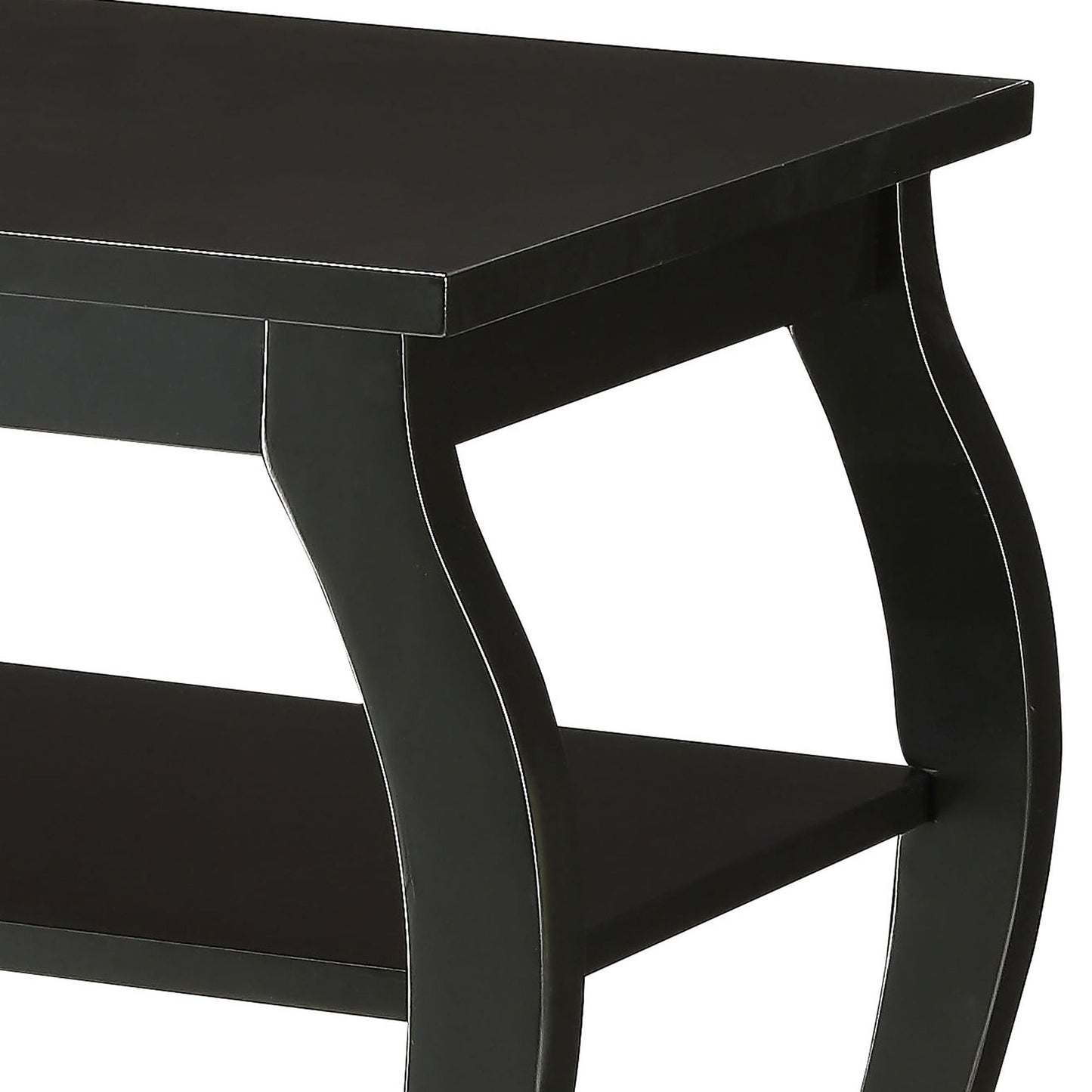 Black 2-shelf End Table image 6