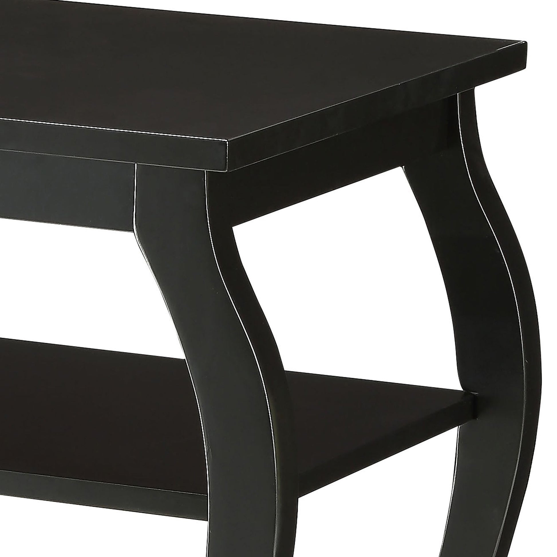 Black 2-shelf End Table image 6