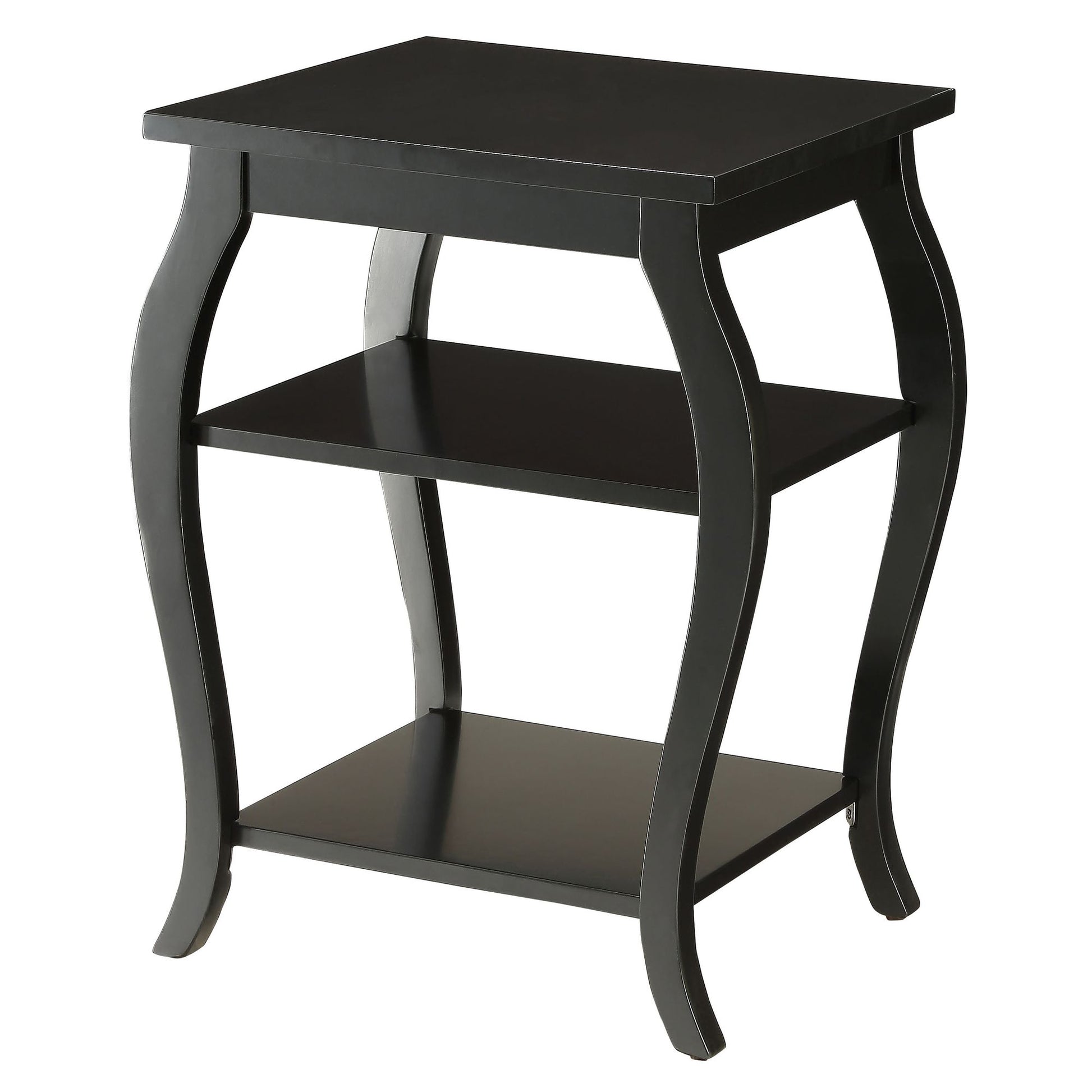 Black 2-shelf End Table image 2