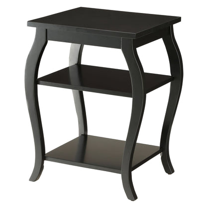 Black 2-shelf End Table image 2