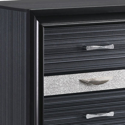 Black 3-drawer Nightstand image 5