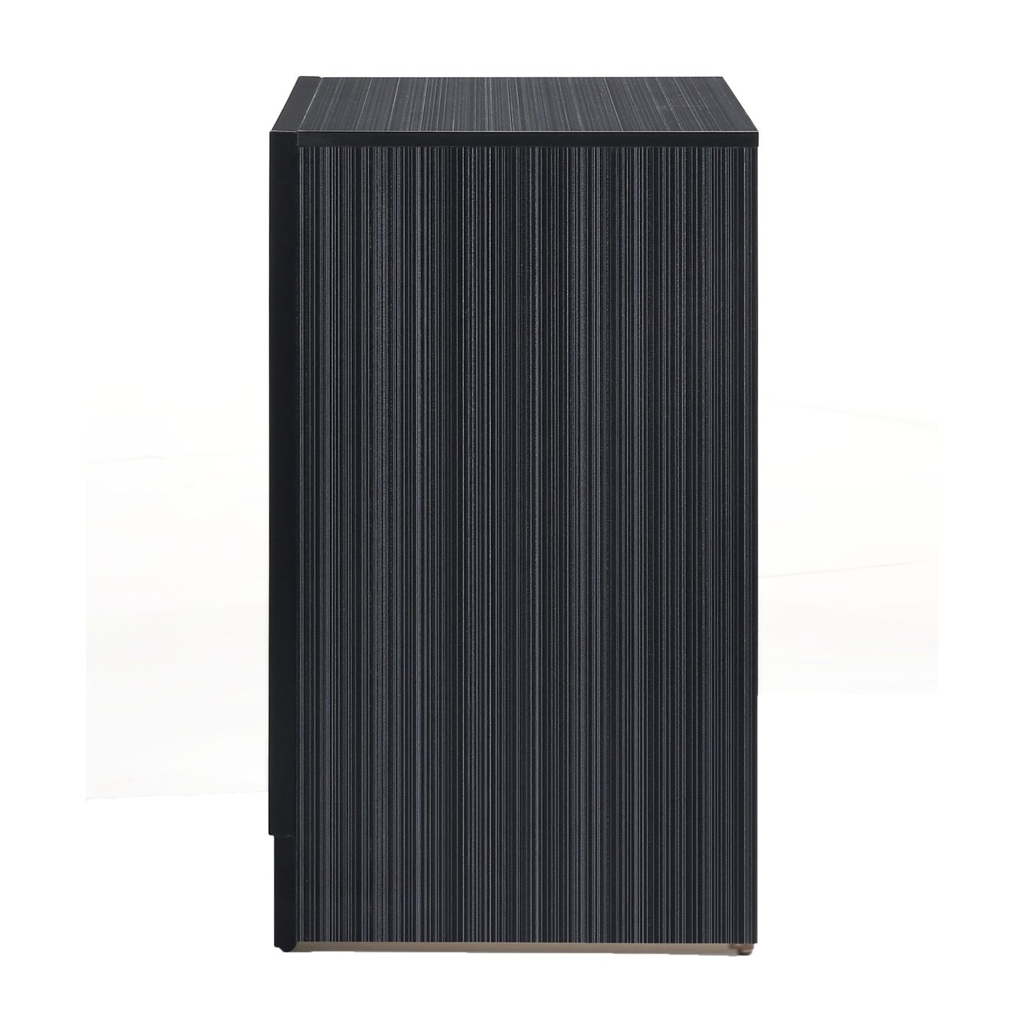 Black 3-drawer Nightstand image 4