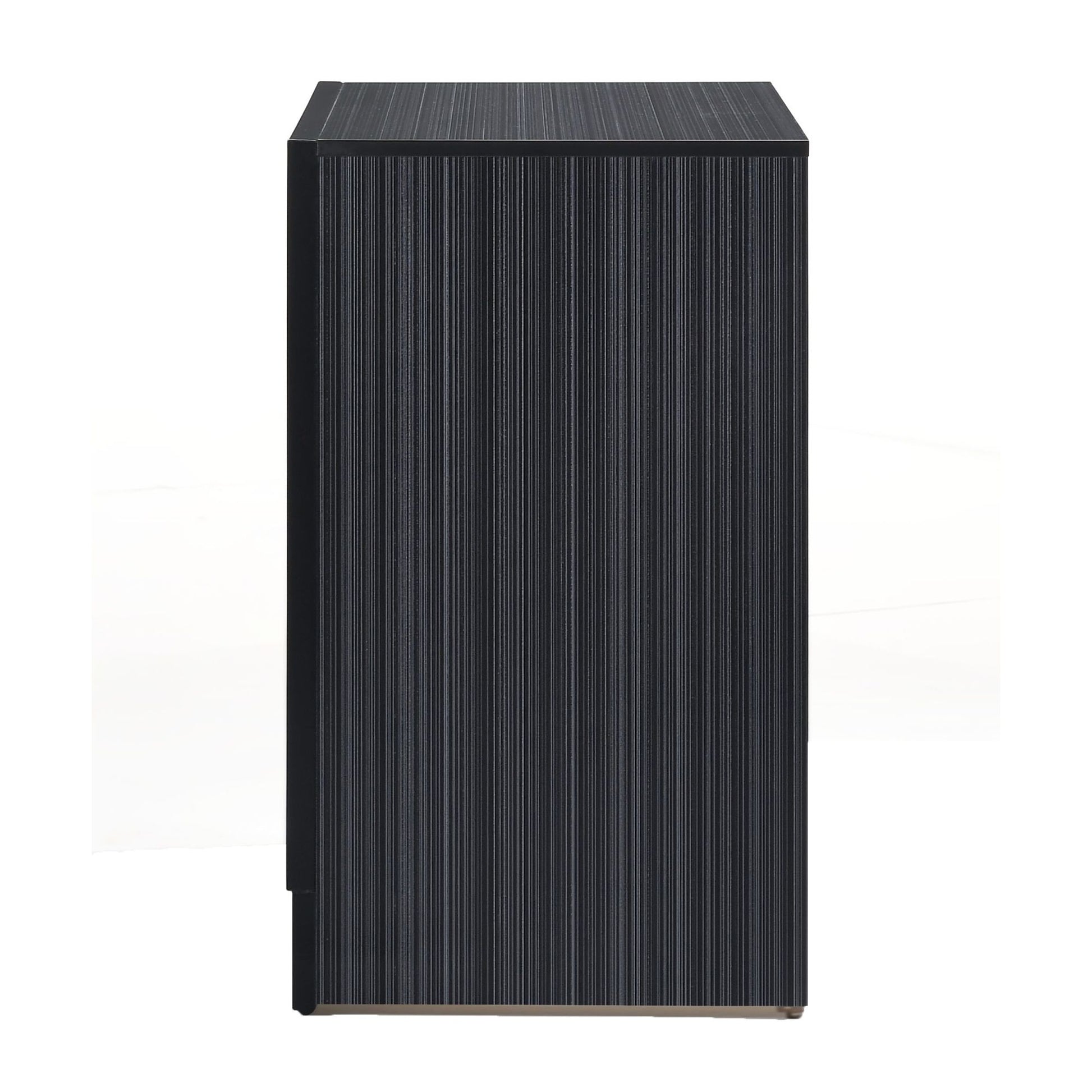 Black 3-drawer Nightstand image 4