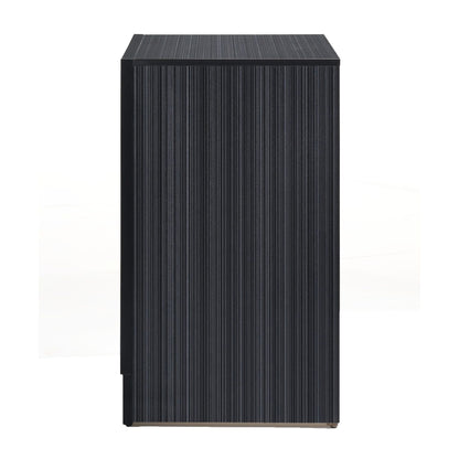 Black 3-drawer Nightstand image 4