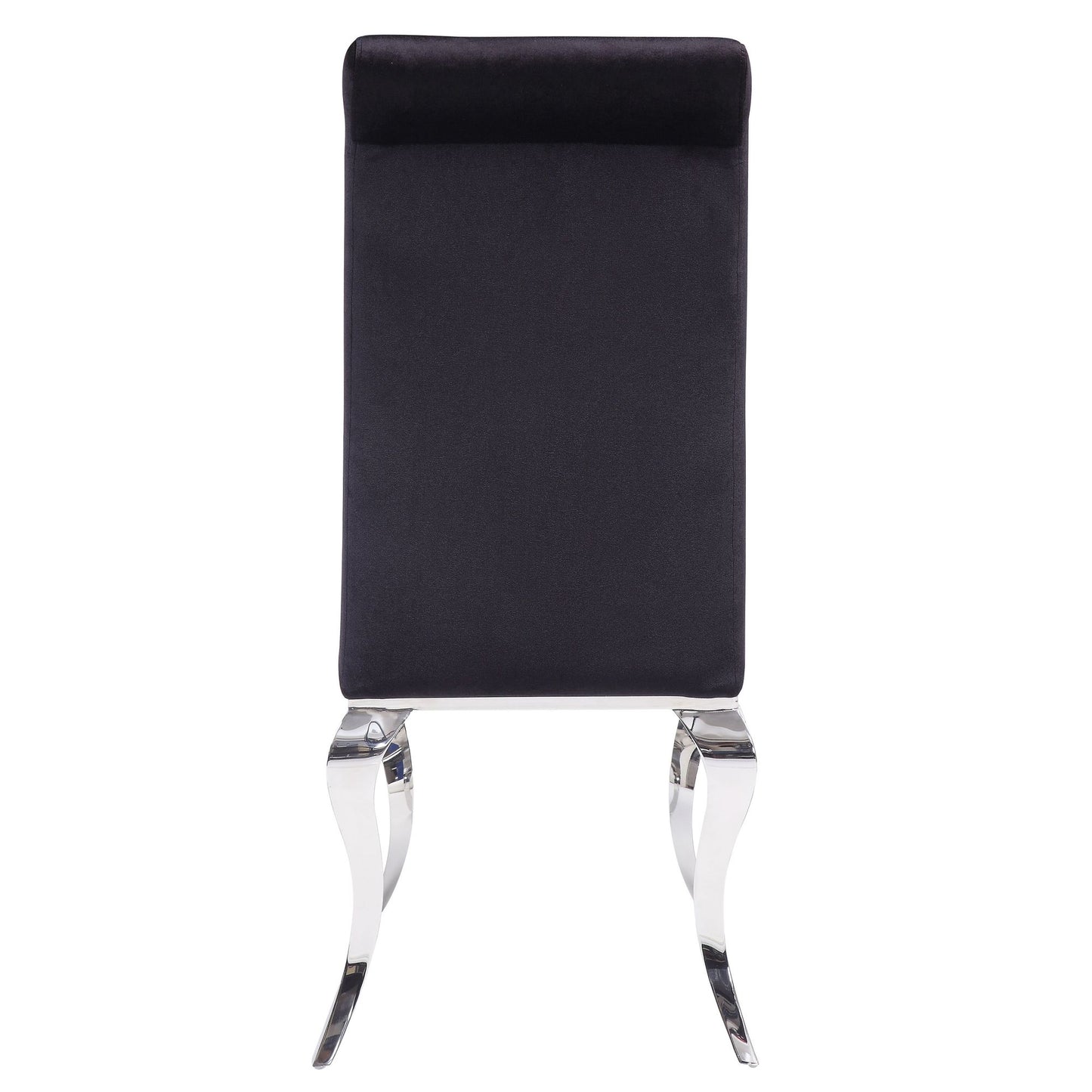 Black and Chrome Tight Back Side Chairs (Set of 2) image 4