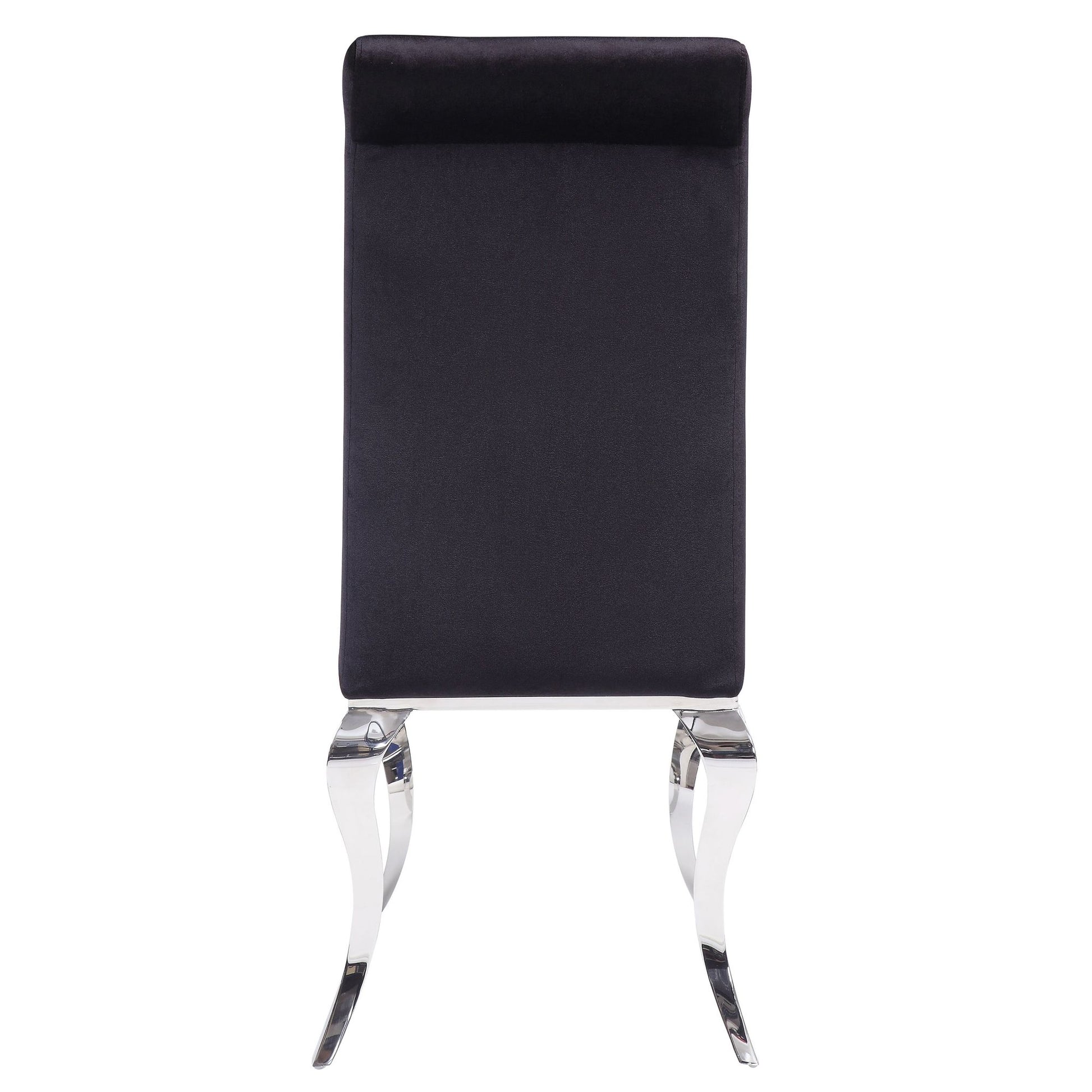Black and Chrome Tight Back Side Chairs (Set of 2) image 4