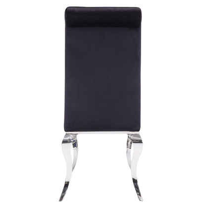 Black and Chrome Tight Back Side Chairs (Set of 2) image 4