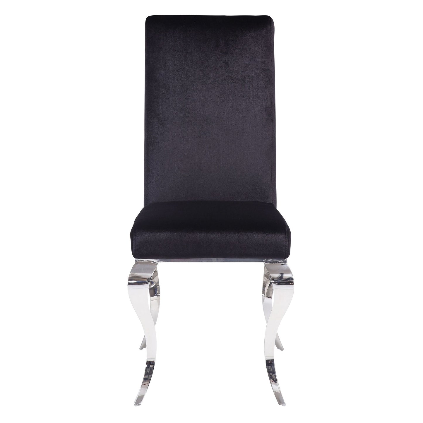 Black and Chrome Tight Back Side Chairs (Set of 2) image 2