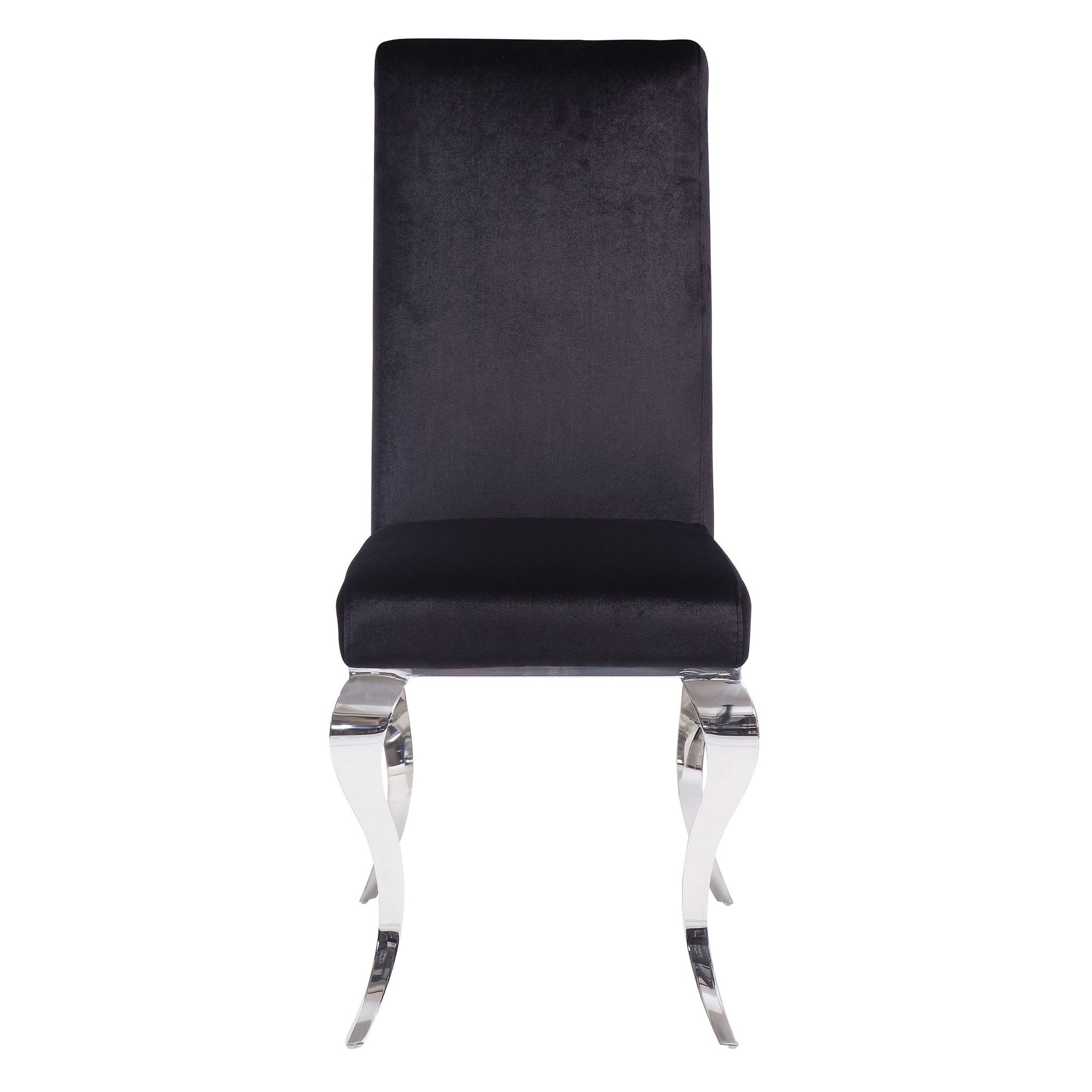 Black and Chrome Tight Back Side Chairs (Set of 2) image 2