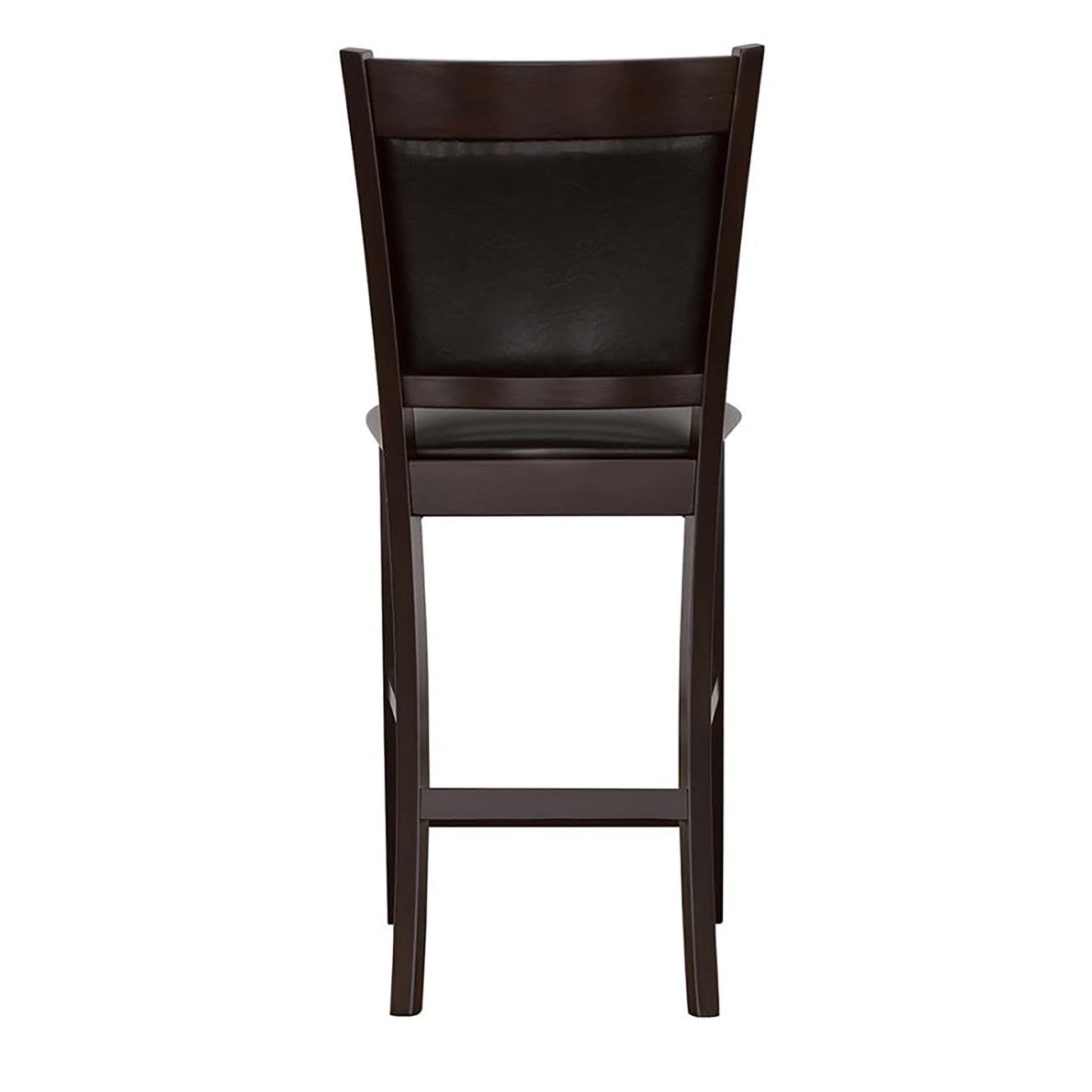 Black and Espresso Upholstered Counter Height Stools (Set of 2) image 5