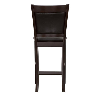 Black and Espresso Upholstered Counter Height Stools (Set of 2) image 5