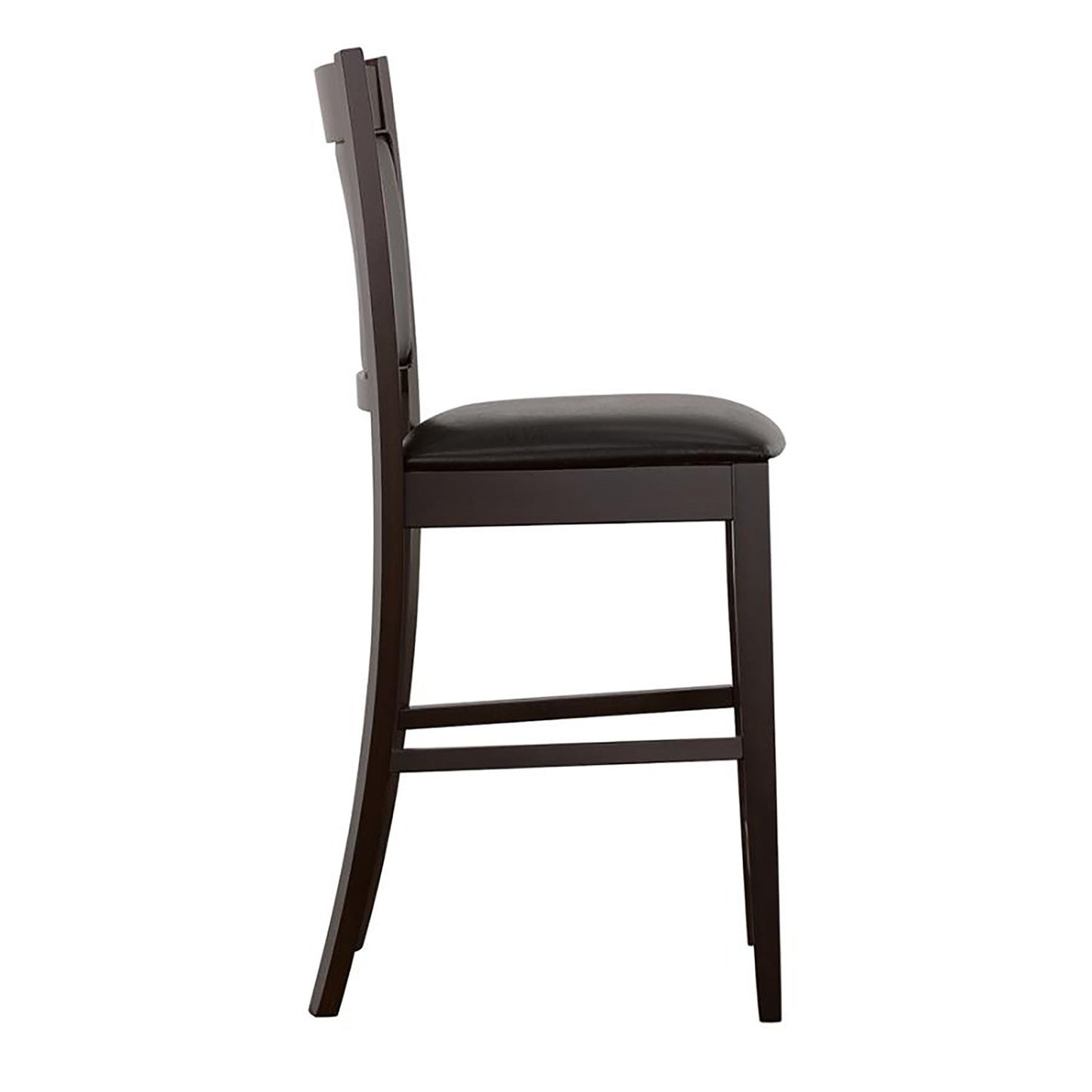 Black and Espresso Upholstered Counter Height Stools (Set of 2) image 4