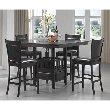 Black and Espresso Upholstered Counter Height Stools (Set of 2) image 6