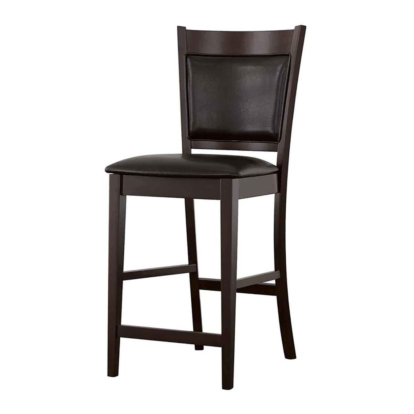 Black and Espresso Upholstered Counter Height Stools (Set of 2) image 2