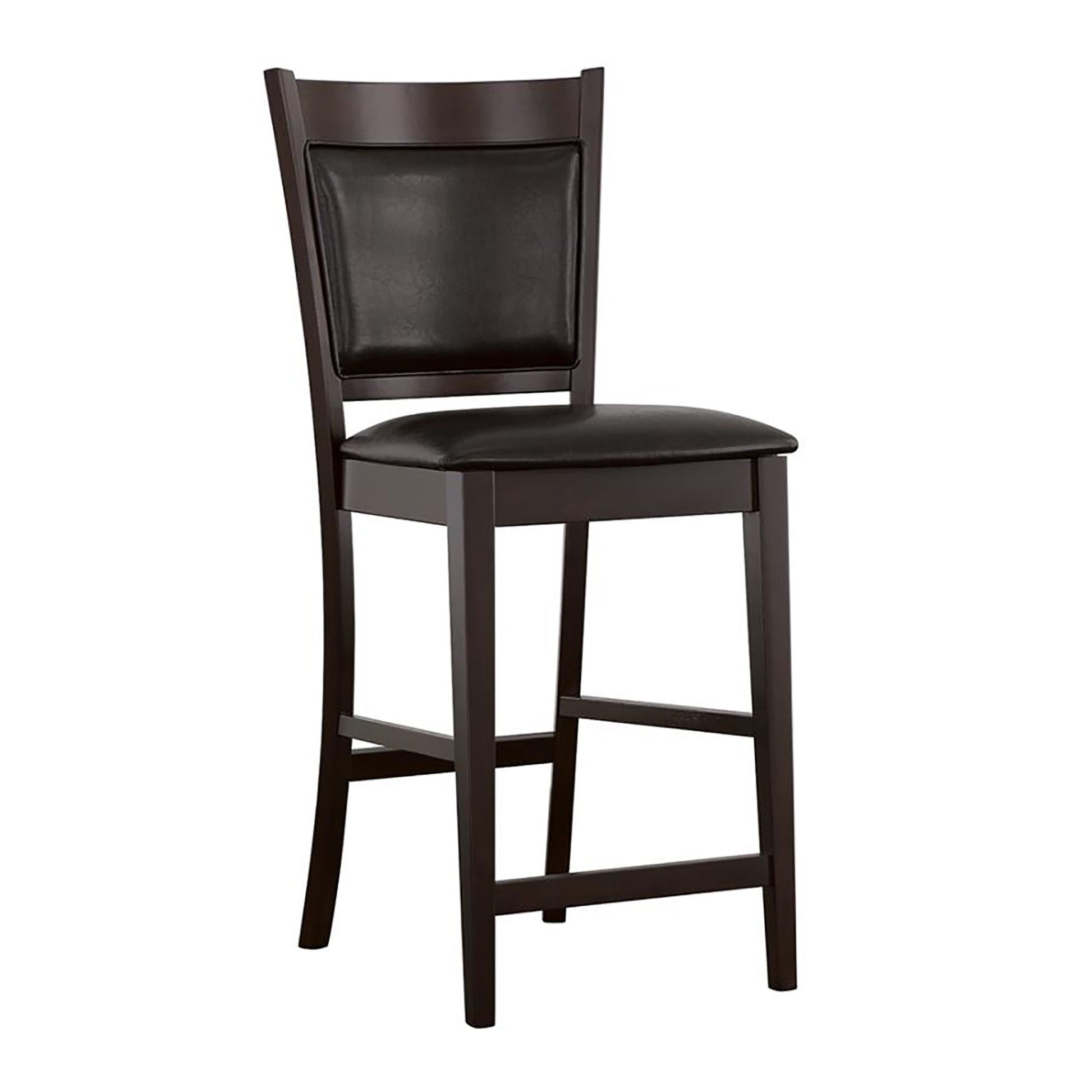 Black and Espresso Upholstered Counter Height Stools (Set of 2) image 1
