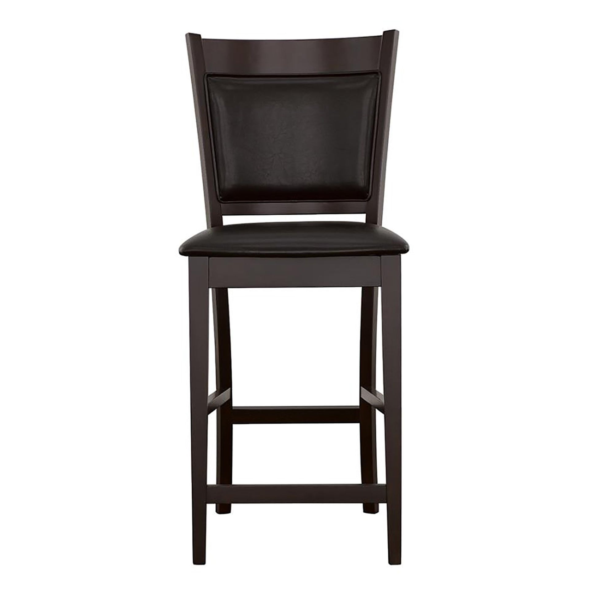 Black and Espresso Upholstered Counter Height Stools (Set of 2) image 3