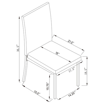Black and Grey Upholestered Side Chair (Set of 2) image 6