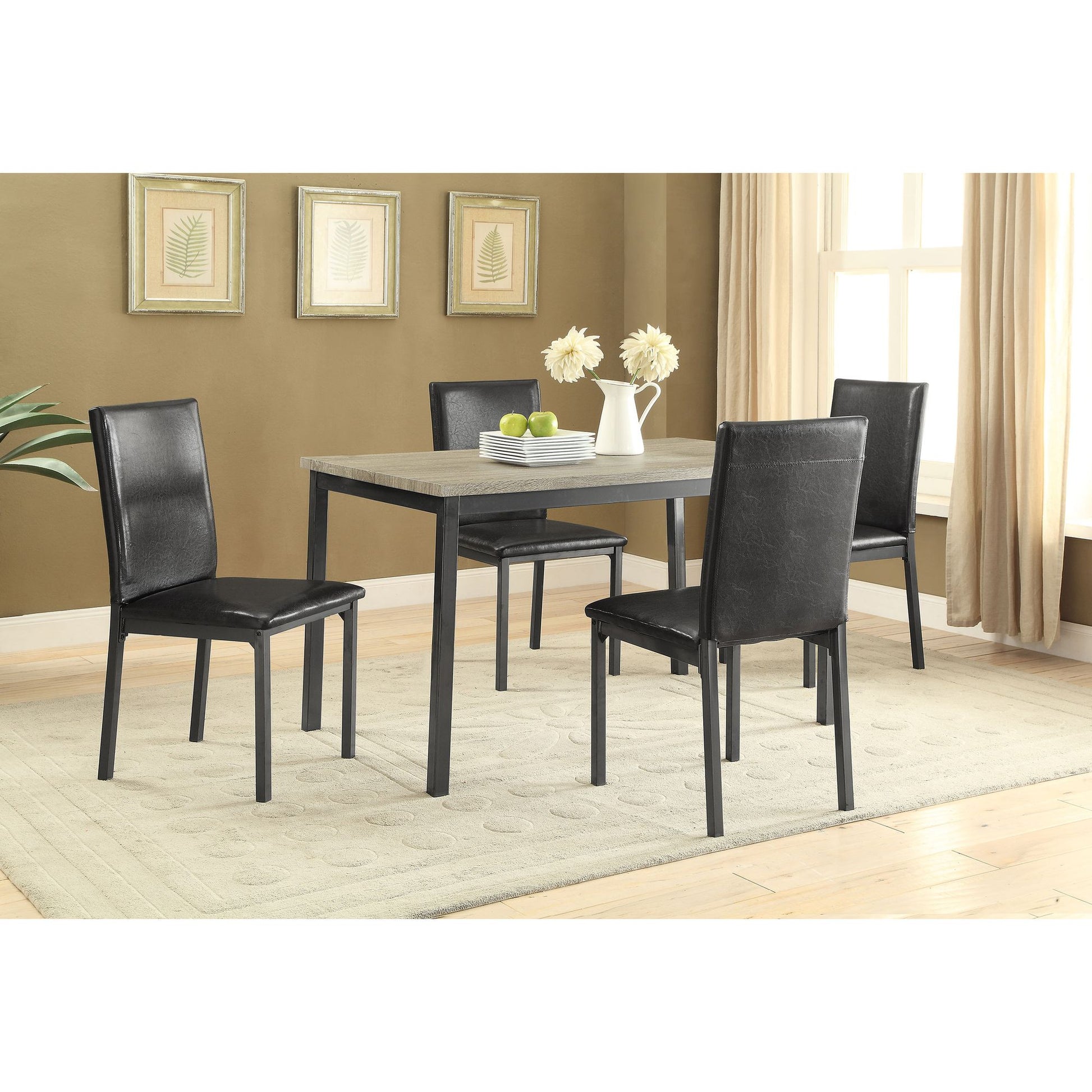Black and Grey Upholestered Side Chair (Set of 2) image 7