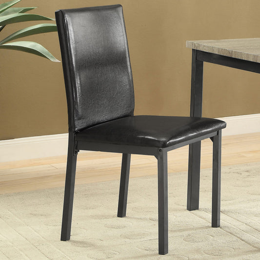 Black and Grey Upholestered Side Chair (Set of 2) image 1