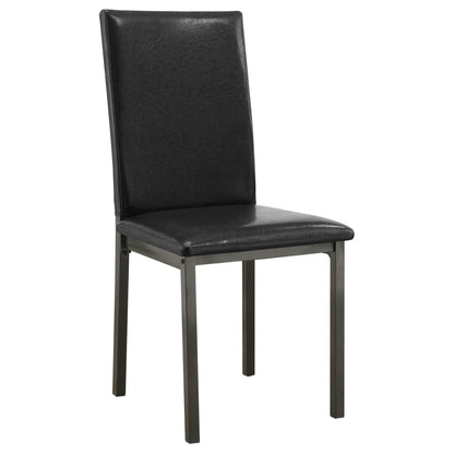Black and Grey Upholestered Side Chair (Set of 2) image 3