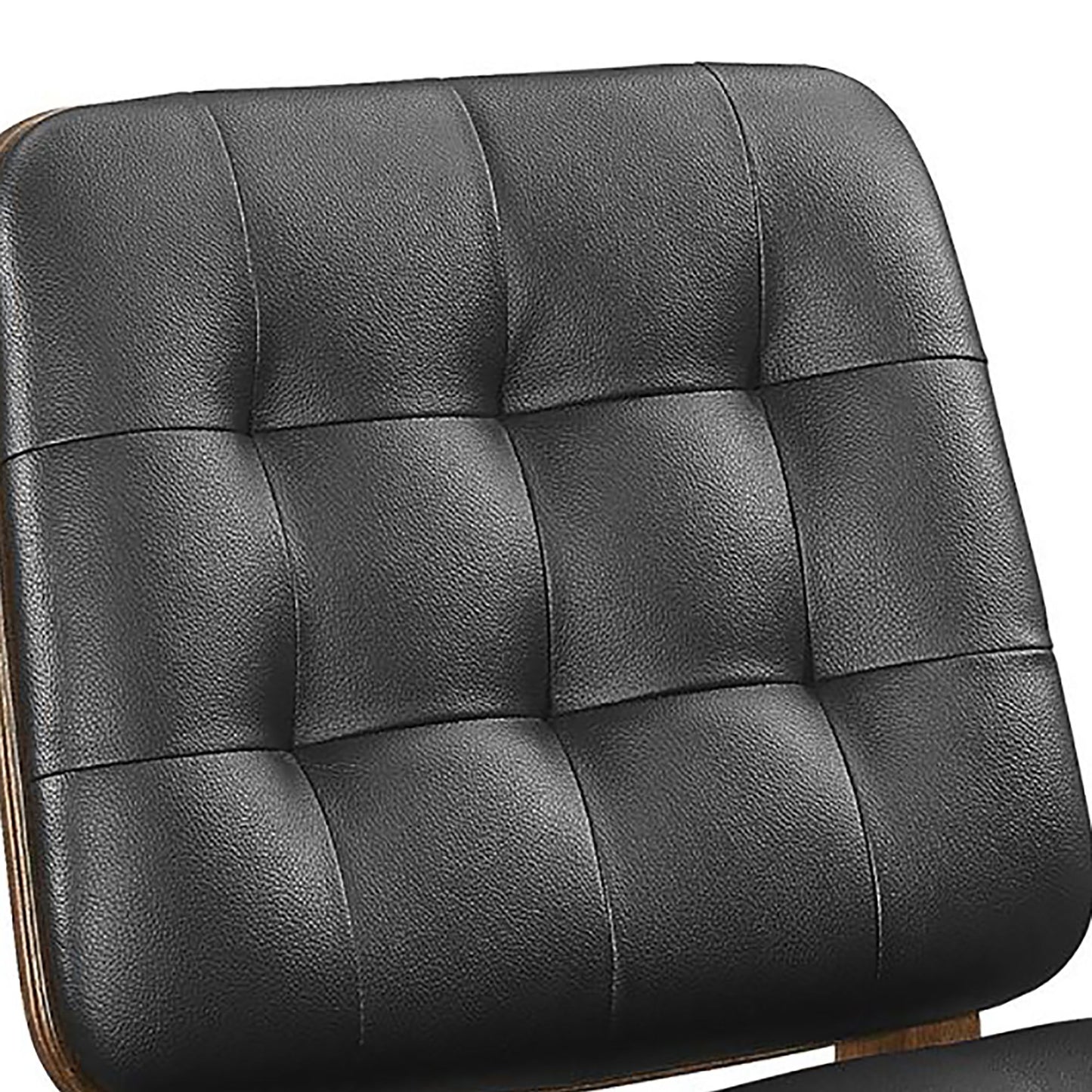 Black and Natural Walnut Tufted Back Side Chairs (Set of 2) image 4