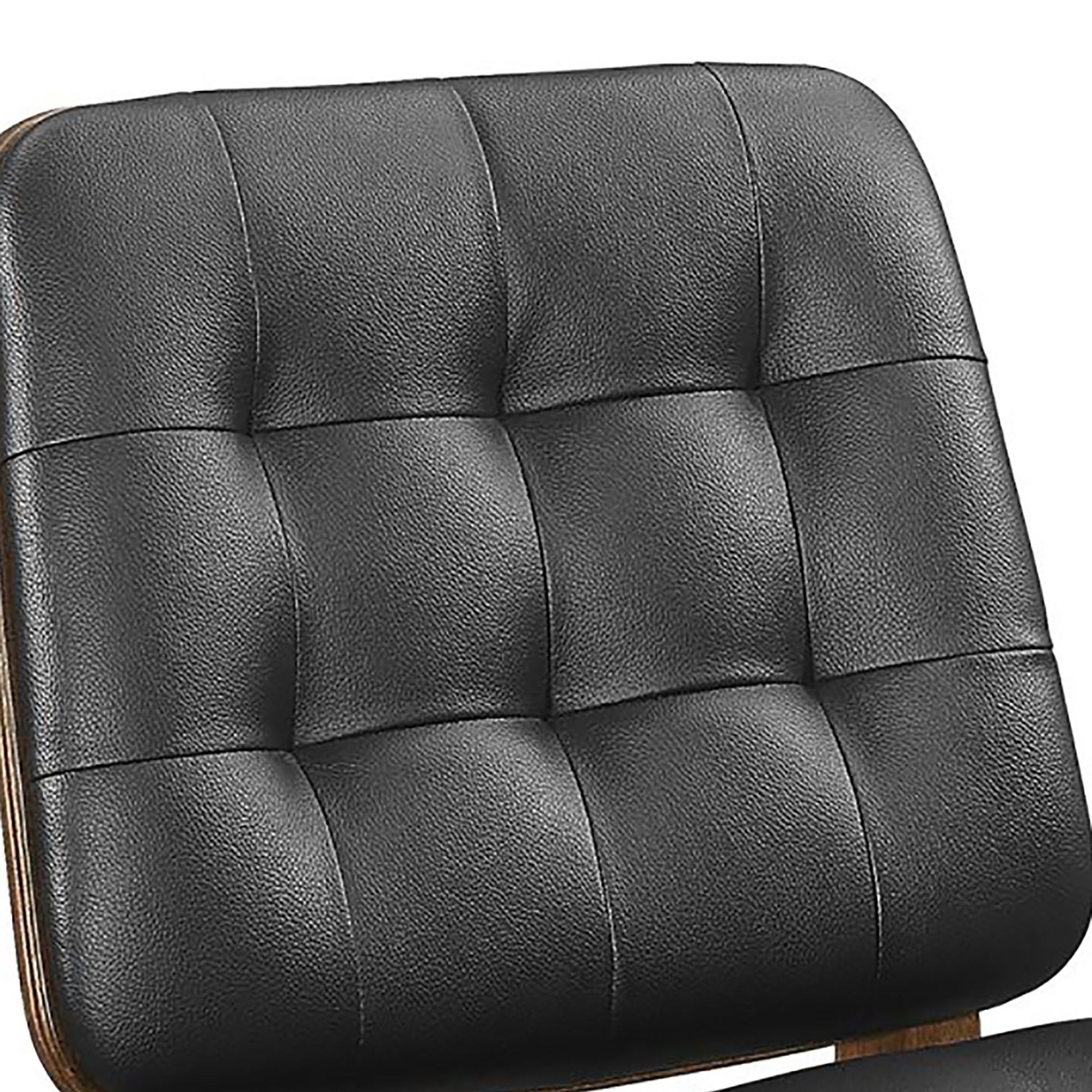 Black and Natural Walnut Tufted Back Side Chairs (Set of 2) image 4