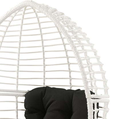 Black and White Patio Chair with Removable Cushion image 5