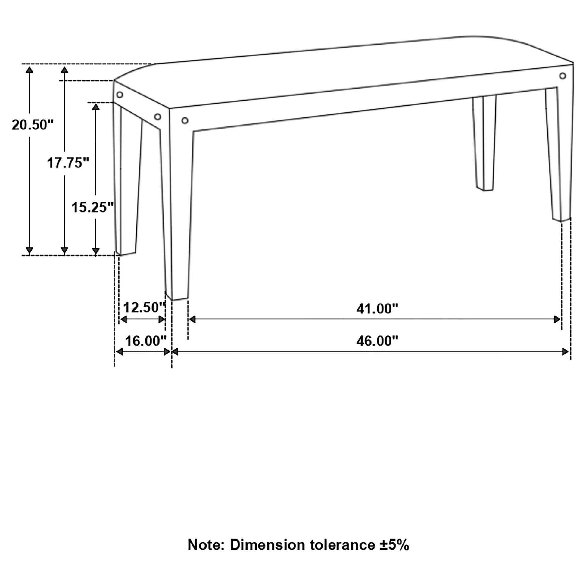 Black and White Upholstered Bench image 6