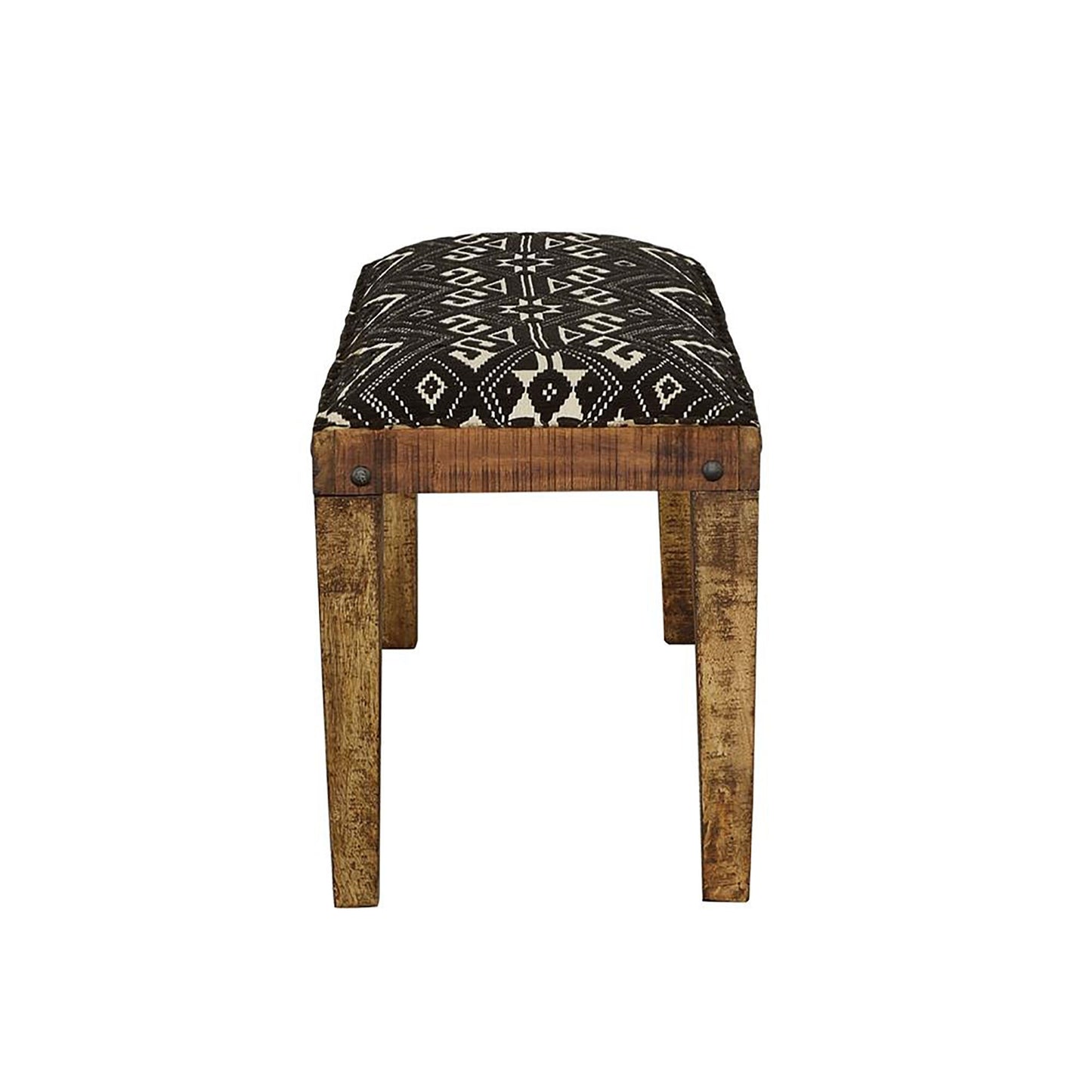 Black and White Upholstered Bench image 5