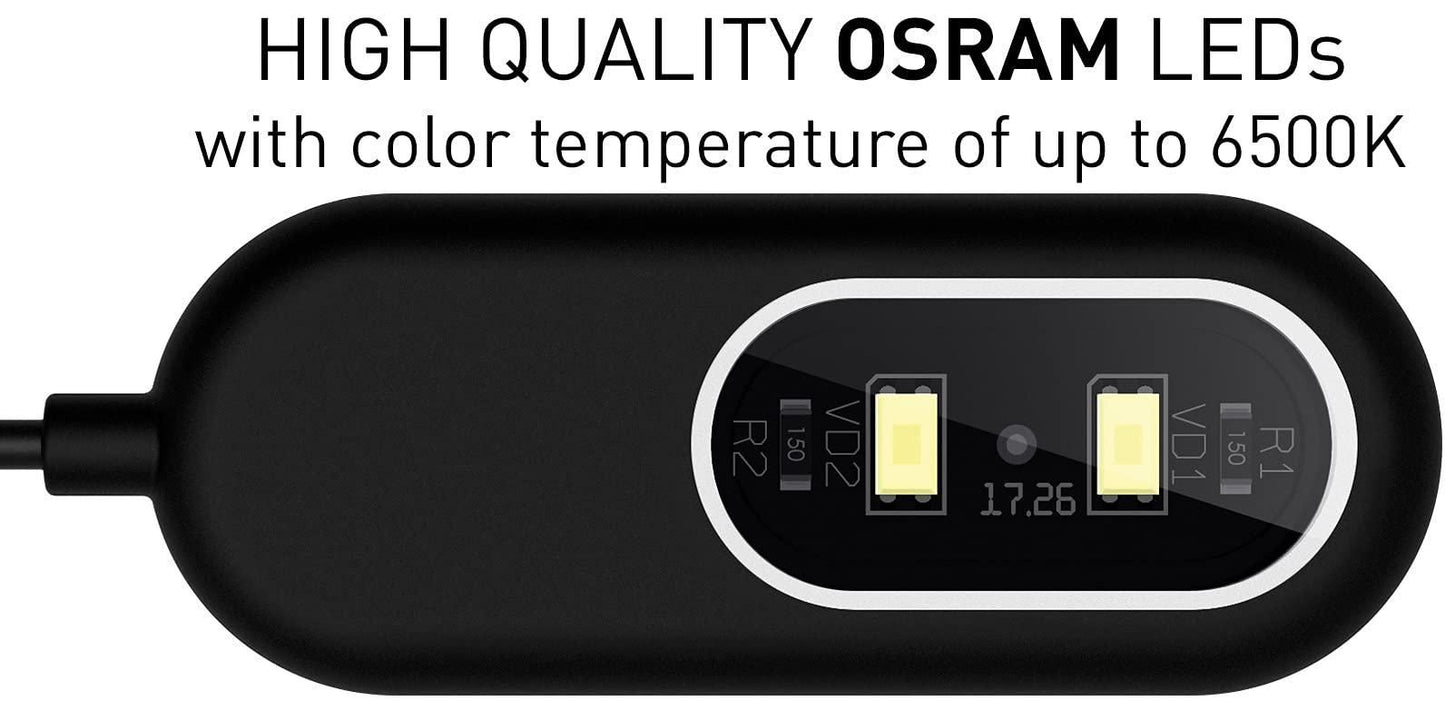 Black Fish Tank Light Clip On Aquarium Light for Plants LED Flexible Lamp for Freshwater Nano Aquarium Light 3 Gallon image 4
