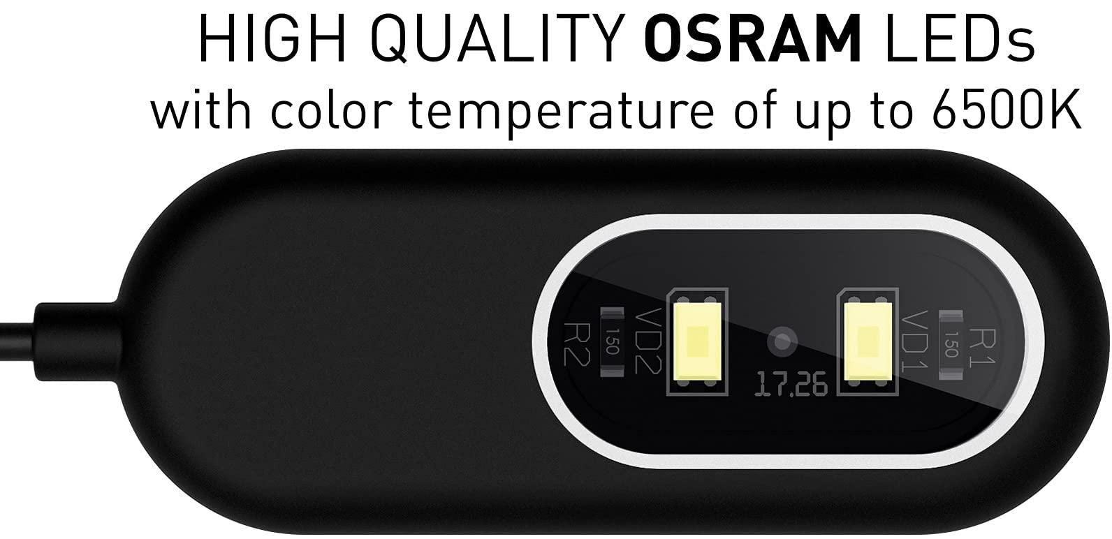 Black Fish Tank Light Clip On Aquarium Light for Plants LED Flexible Lamp for Freshwater Nano Aquarium Light 3 Gallon image 4