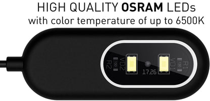 Black Fish Tank Light Clip On Aquarium Light for Plants LED Flexible Lamp for Freshwater Nano Aquarium Light 3 Gallon image 4