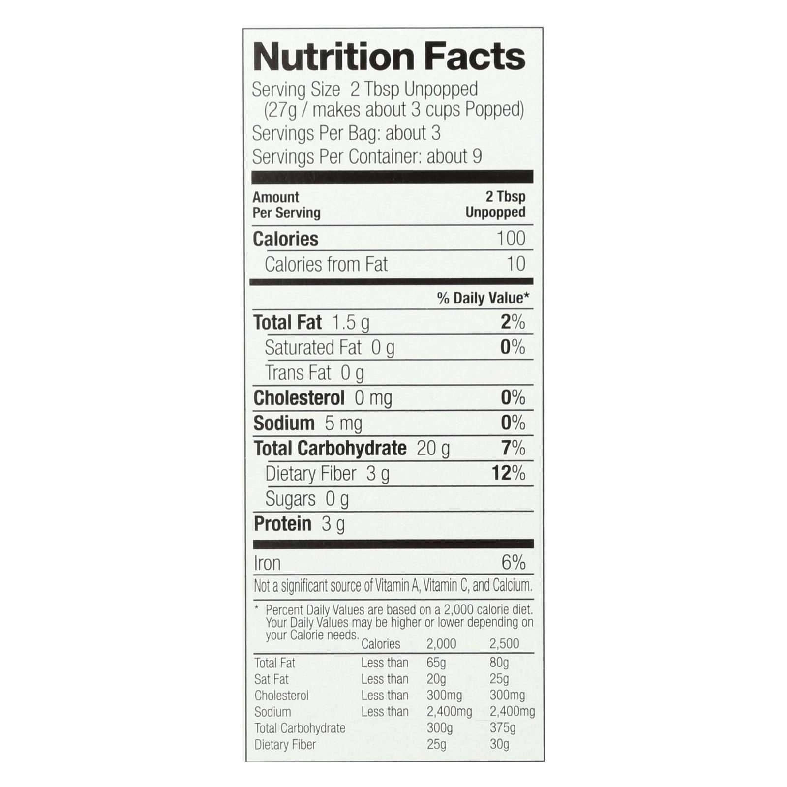 Black Jewell, Microwave Popcorn - Case Of 6 - 8.7 Oz image 2