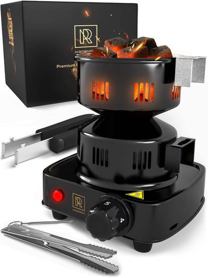 Black Premium Hookah Coal Burner for Hookah FIRE Tower Multipurpose Electric Stove for Hookah coals Burner for Shisha Ov image 1