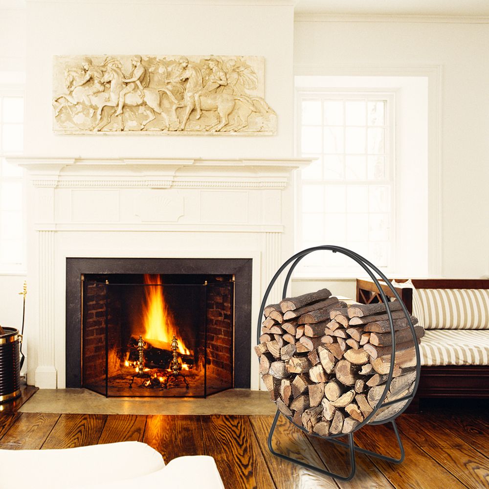 Black Sand Pattern Single Layer 4 Feet Long 24 Inches High With Arrow Style Indoor And outdoor iron fireplace firewood s image 6