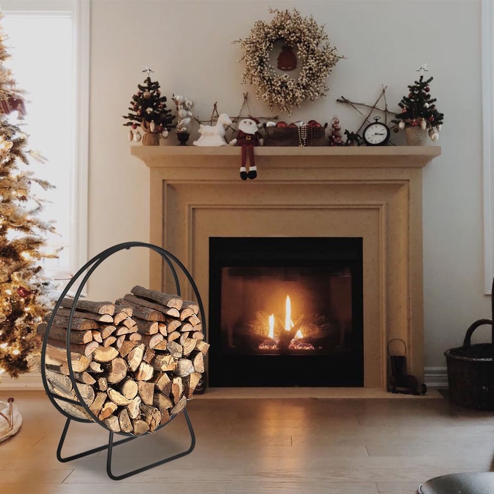Black Sand Pattern Single Layer 4 Feet Long 24 Inches High With Arrow Style Indoor And outdoor iron fireplace firewood s image 5