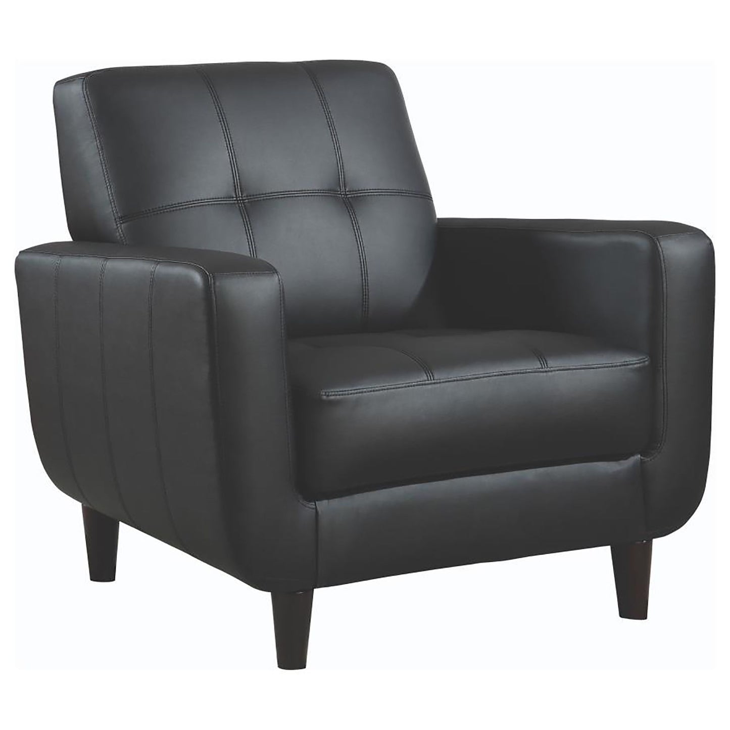 Black Track Arm Accent Chair image 2