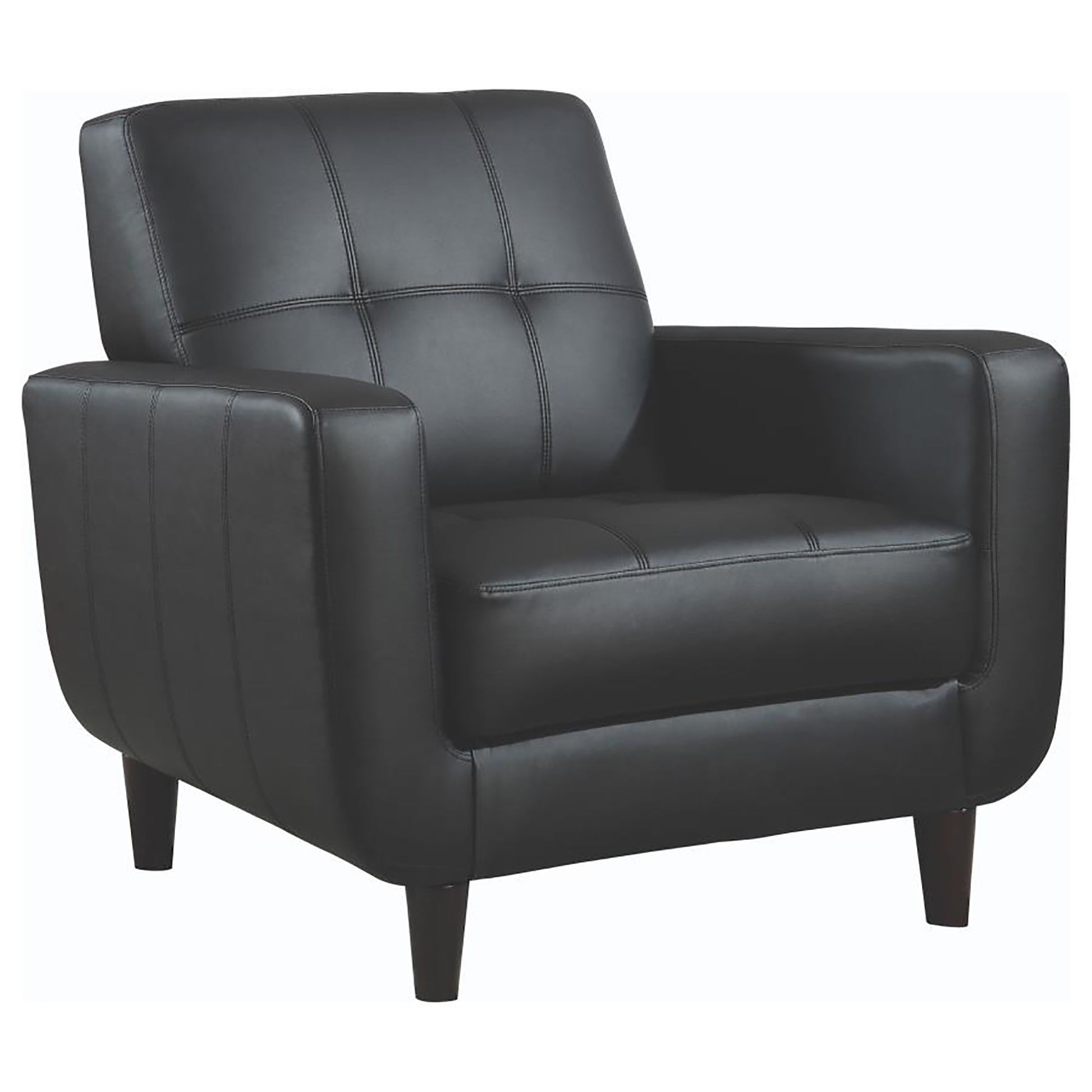 Black Track Arm Accent Chair image 2