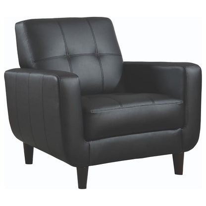 Black Track Arm Accent Chair image 2