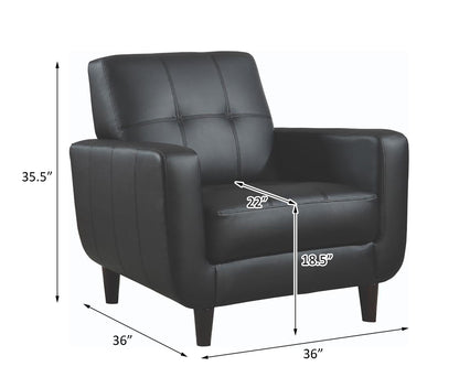 Black Track Arm Accent Chair image 4