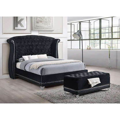 Black Tufted Trunk with Nailhead Trim image 5