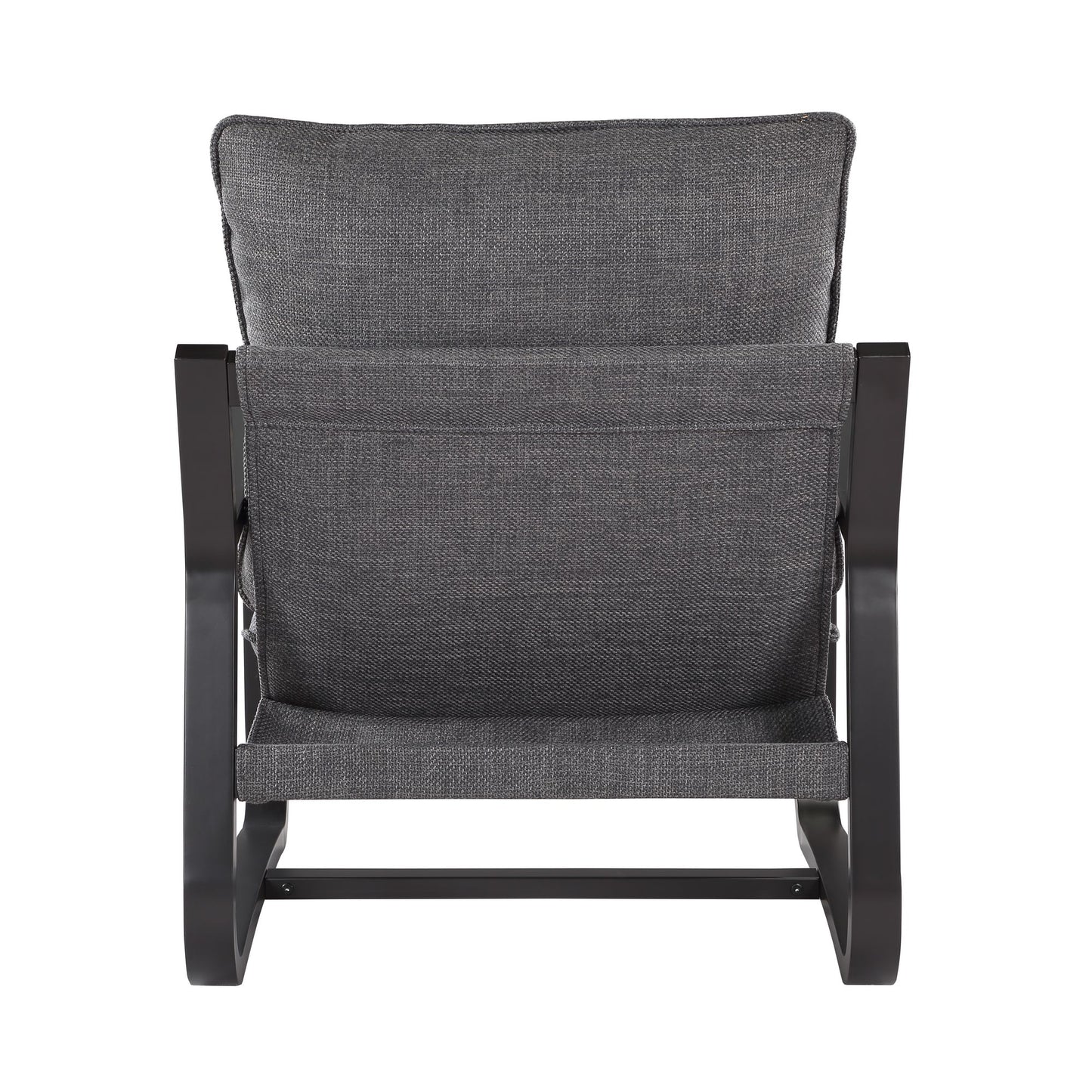 Blaire Sling Chair Upholstered in Charcoal Fabric with Metal Frame image 3
